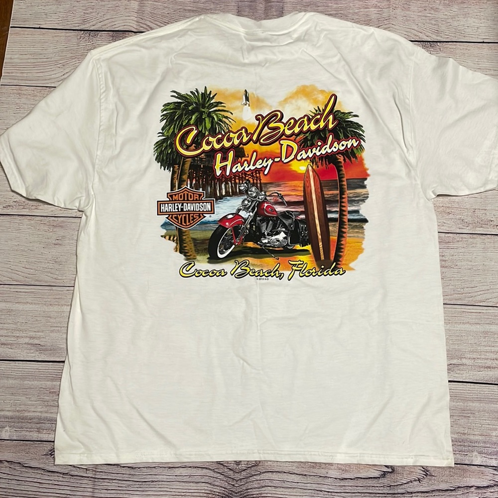 Harley Davidson white tee